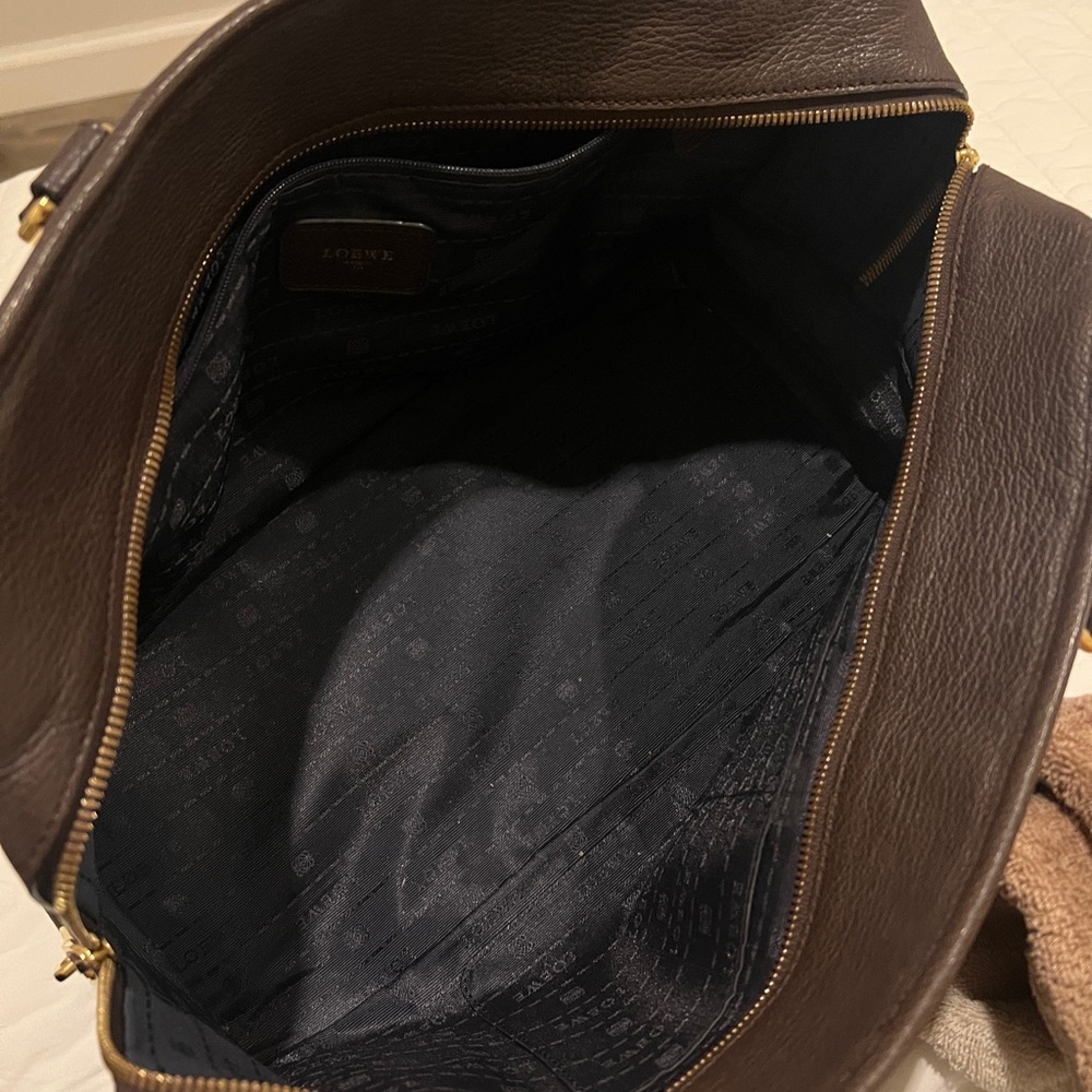 Loewe Amazona Leather Tote Bag in brown Dark Brown Leather - Picture 12 of 15